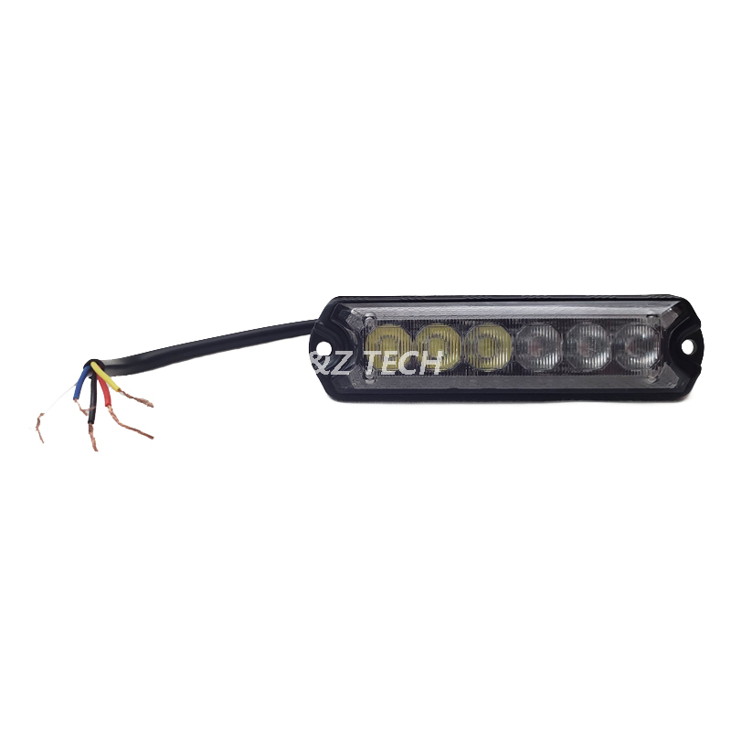 Nueva luz estroboscópica LED delgada de montaje en superficie de 6 LED desarrollada