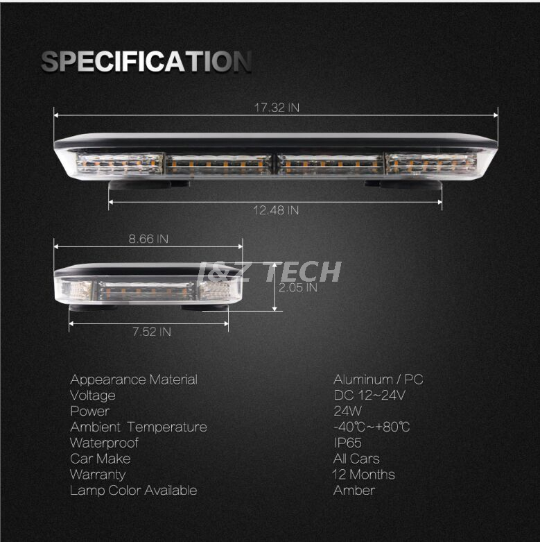 Mini barra de luces LED delgada impermeable de nuevo diseño