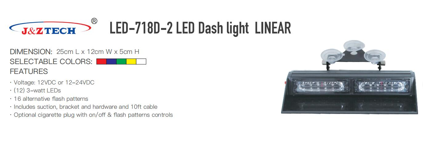 Luz de advertencia del tablero de 12 LED lineal del vehículo