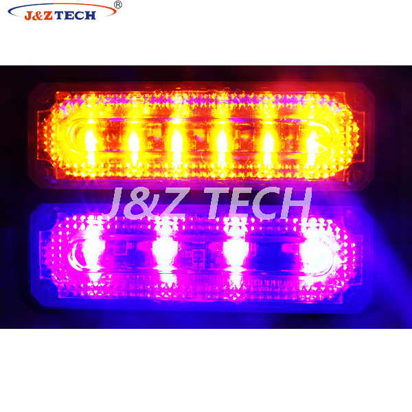 Luz estroboscópica LED de policía de rejilla de vehículo de emergencia de doble fila